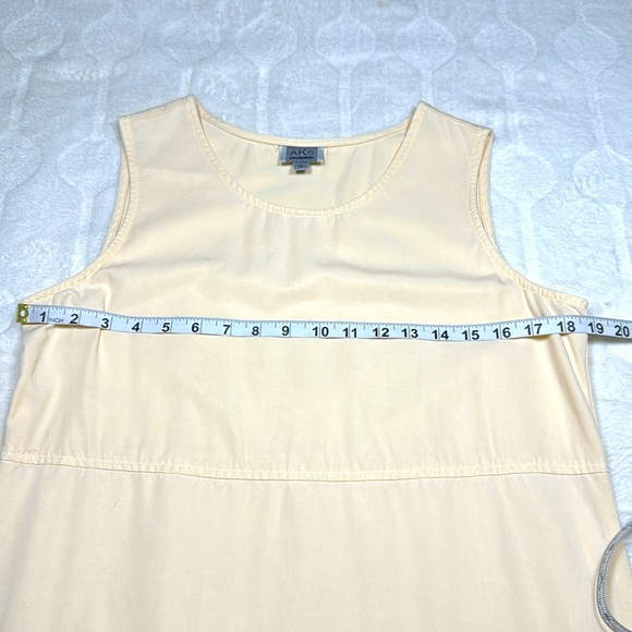 AKS Womens Tencel Cream Buttery Yellow Sleeveless Maxi Dress M Boho Resort Chic - Picture 2 of 8